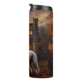 Poodle Halloween Beängstigend Thermosbecher (Nach rechts gedreht)