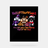 Poodle Halloween Erntedank Weihnachtsklassiker T- Acrylschild (Vorderseite)