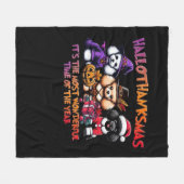 Poodle Halloween Erntedank Weihnachtsklassiker T- Fleecedecke (Vorderseite (Horizontal))