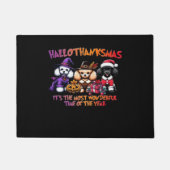 Poodle Halloween Erntedank Weihnachtsklassiker T- Fußmatte (Vorderseite)