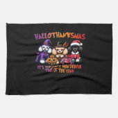 Poodle Halloween Erntedank Weihnachtsklassiker T- Geschirrtuch (Horizontal)