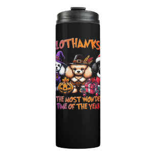 Poodle Halloween Erntedank Weihnachtsklassiker T- Thermosbecher