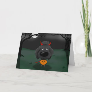 Poodle Halloween Karte