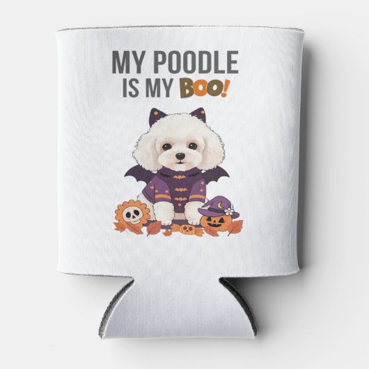 Poodle Halloween Kostüm Mein Poodle ist mein Boots Dosenkühler (Vorderseite)