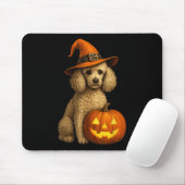 Poodle Halloween Pumpkin Hexenhutenhalde Kunstfami Mousepad (Mit Mouse)