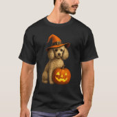 Poodle Halloween Pumpkin Witch Hat Dog Art Family T-Shirt (Vorderseite)