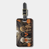 Poodle Halloween Spooky Gepäckanhänger (Vorderseite vertikal)