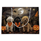 Poodle Halloween Spooky Große Geschenktüte (Vorderseite)