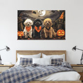 Poodle Halloween Spooky Leinwanddruck (Insitu (Schlafzimmer))