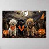 Poodle Halloween Spooky Poster (Vorne)