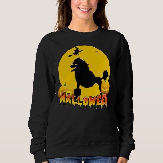 Poodle Halloween Sweatshirt (Vorderseite)