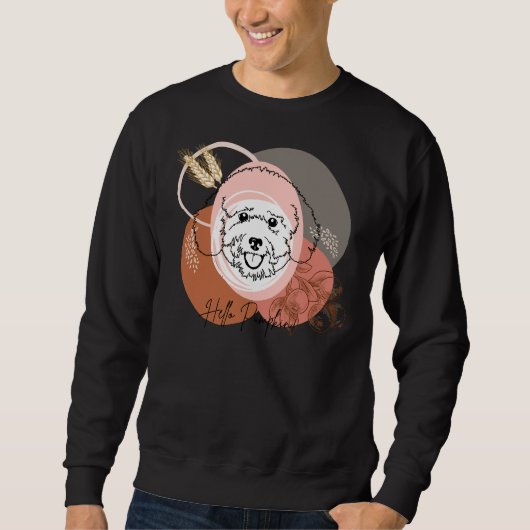 Poodle Happy Fall Y All! Es ist Wetter! Hallo Pump Sweatshirt (Vorderseite)