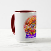 Poodle Happy Harvest Season Tasse (Vorderseite Links)