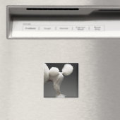 Poodle-Haunches auf grauem Hintergrund Magnet (In Situ (Geschirrspüler))