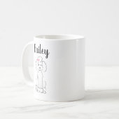 Poodle Haustier Hund Süße Tier Trendy Modern Kaffeetasse (Vorderseite Links)