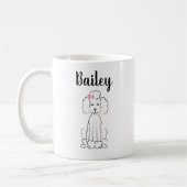 Poodle Haustier Hund Süße Tier Trendy Modern Kaffeetasse (Links)
