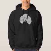 Poodle Head Dark Blue Hoodie (Vorderseite)