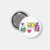 Poodle heart magnet (Vorderseite/Rückseite)