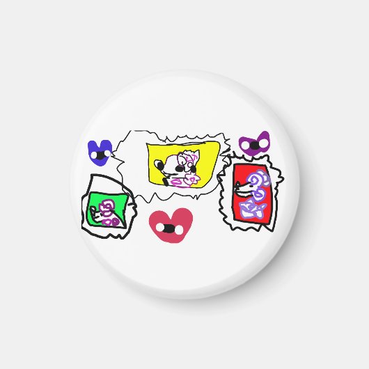 Poodle heart magnet (Vorne)