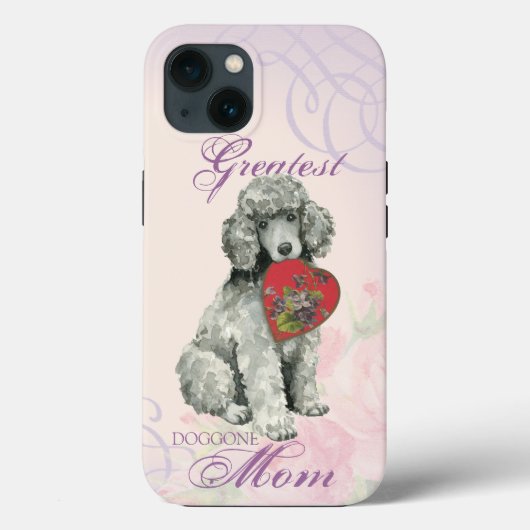 Poodle Heart Mama Case-Mate iPhone Hülle (Rückseite)