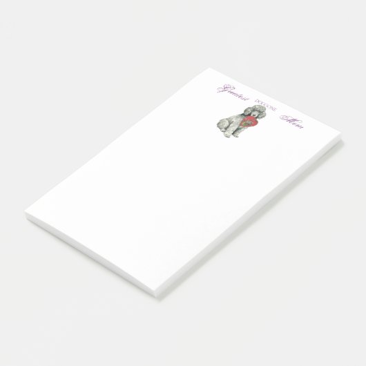 Poodle Heart Mama Post-it Klebezettel (angewinkelt)