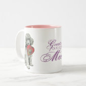 Poodle Heart Mama Zweifarbige Tasse (Vorderseite Links)