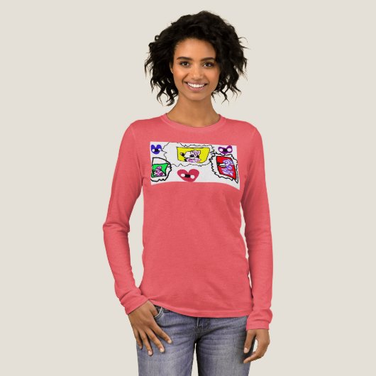 Poodle heart Tri-Blend shirt (Volle Vorderseite)