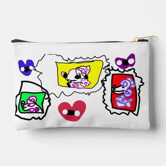 Poodle heart  zubehörtasche (Rückseite)