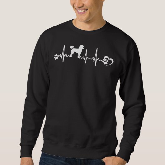 Poodle Heartbeat Sweatshirt (Vorderseite)