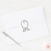 Poodle-Hintern Quadratischer Aufkleber (Umschlag)