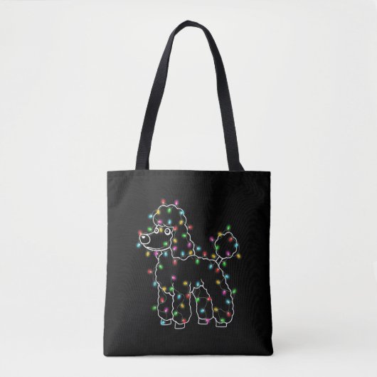 Poodle Hogs Tree Christmas Sweater Tasche (Vorderseite)