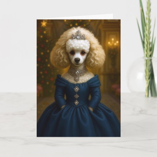 Poodle Holiday Card Feiertagskarte (Vorderseite)