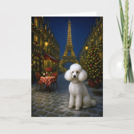 Poodle Holiday Card Feiertagskarte (Vorderseite)