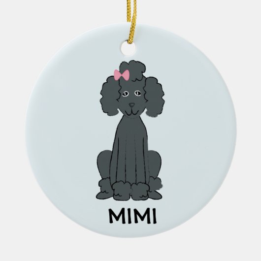 Poodle Holiday FOTO Ornament (Vorne)