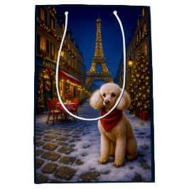 Poodle Holiday  Mittlere Geschenktüte