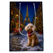 Poodle Holiday  Mittlere Geschenktüte (Rückseite)