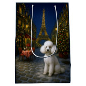 Poodle Holiday  Mittlere Geschenktüte (Rückseite)