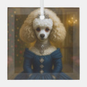 Poodle Holiday  Ornament Aus Glas (Vorderseite)