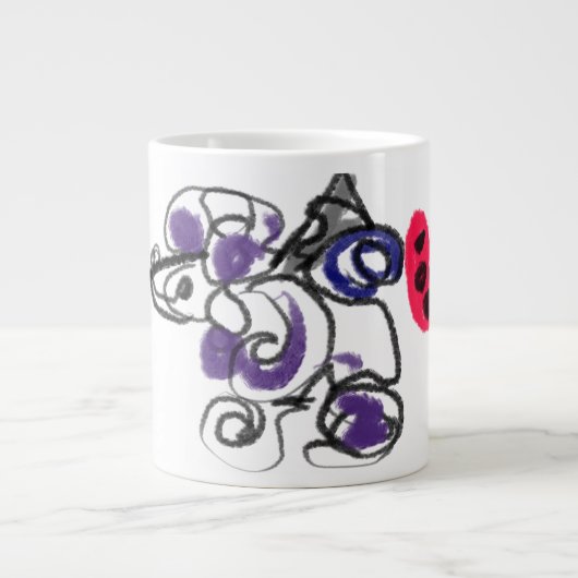 Poodle hot Jumbo-Tasse (Vorderseite)