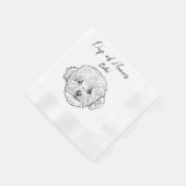 Poodle Hund Custom Cocktail Napkin Haustier Napkin Serviette (Ecke)