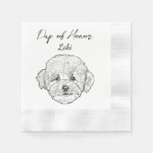 Poodle Hund Custom Cocktail Napkin Haustier Napkin Serviette (Vorderseite)