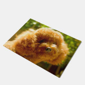 Poodle Hund. Fußmatte (Schrägansicht)