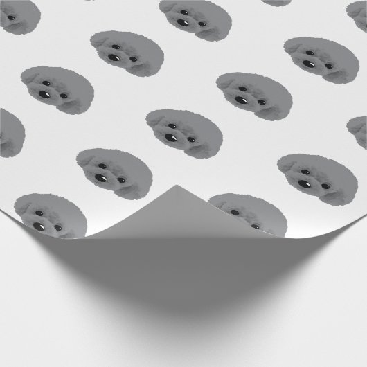 Poodle Hund Geschenkpapier (Ecke)