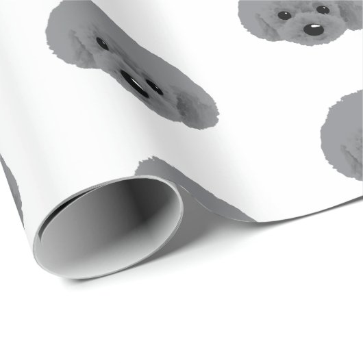 Poodle Hund Geschenkpapier (Rolleneckpunkt)