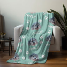 Poodle Hund, Green Custom Foto und Name, Pet