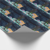 Poodle Hund Halloween LKW Beängstigende Nacht Geschenkpapier (Ecke)