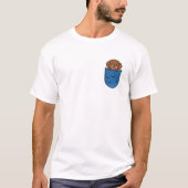 Poodle Hund im Pocket-T - Shirt (Vorderseite)