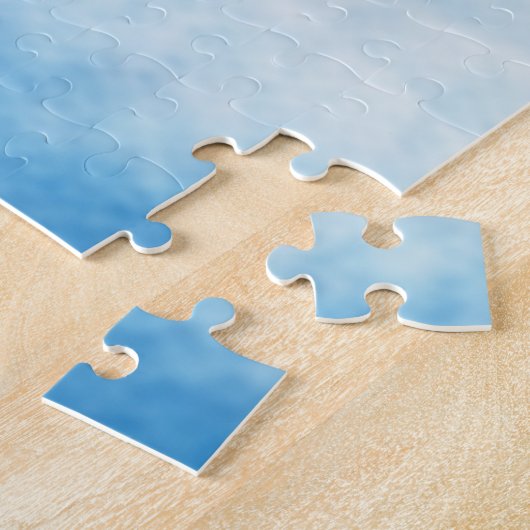 Poodle Hund im Schnee Weihnachtshaus Puzzle (Seite)