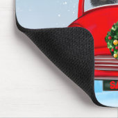 Poodle Hund in Auto mit dem Weihnachtsmann Mousepad (Ecke)