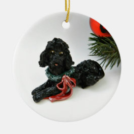 Poodle Hund Keramik Ornament
